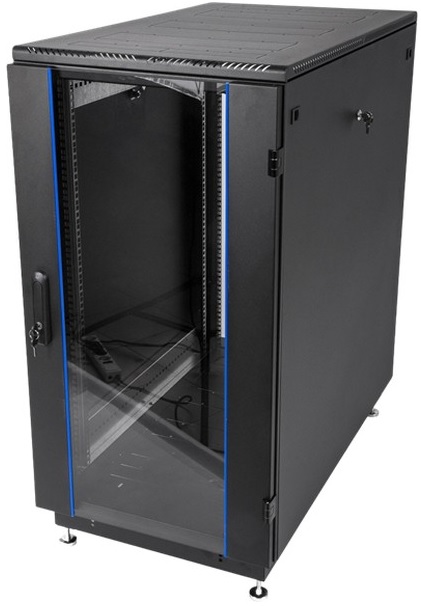 

Шкаф напольный 19", 24U ЦМО ШТК-М-24.6.6-1ААА-9005 600×600 дверь стекло, чёрный, разобранный, ШТК-М-24.6.6-1ААА-9005