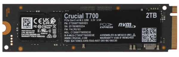 фото Накопитель SSD M.2 2280 Crucial T700 в Омске 2000 ГБ