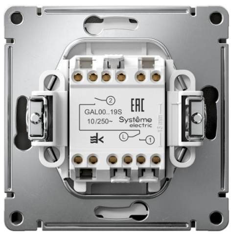 фото Выключатель двухклавишный  Systeme Electric GAL001419S в Красноярске