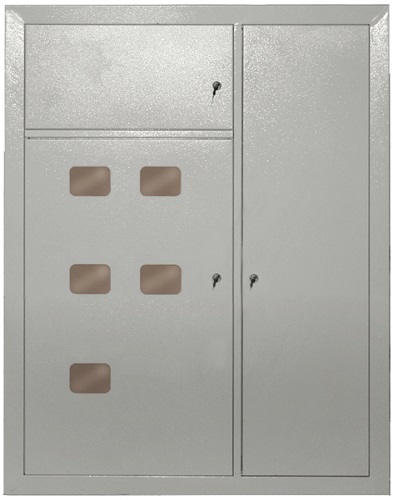 

Щит IEK MKM42-05-1270-31 пятиквартирный ЩЭ.5 IP31 металлический УХЛ3, MKM42-05-1270-31