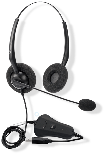 Изображение товара Гарнитура VT VT1000-D USB для офисных звонков и контакт-центров