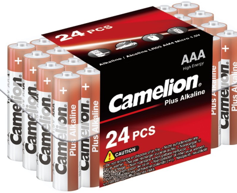 

Батарейка Camelion LR03-PB24 Alkaline LR03/AAA, 1,5 В, 1250 мА.ч, 24 шт в упаковке, LR03-PB24