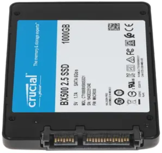 

Накопитель SSD 2.5'' Crucial CT1000BX500SSD1 BX500 1TB SATA 6Gb/s TLC 540/500MB/s 7nm, CT1000BX500SSD1
