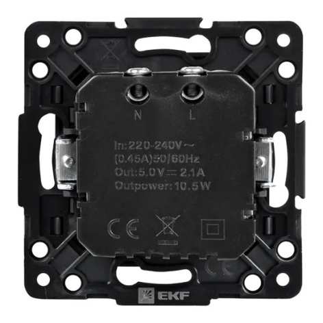 фото Розетка USB двухместная Механизм EKF EZR16-028-10-2USB в Омске