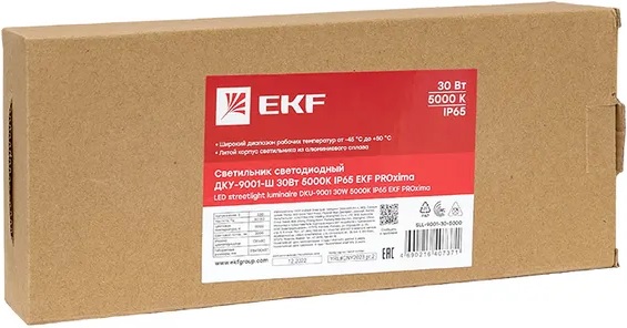 

Светильник светодиодный консольный EKF SLL-9001-30-5000 ДКУ-9001-Ш 30Вт 5000К IP65 PROxima, SLL-9001-30-5000