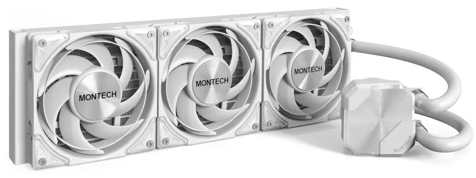 

Система охлаждения жидкостная Montech HyperFlow Silent 360 HS360WH LGA1200/1700/1851/AM4/AM5 (3*120mm, 360W, 800-2200rpm, 72.3CFM, 24.8dBa), HyperFlow Silent 360
