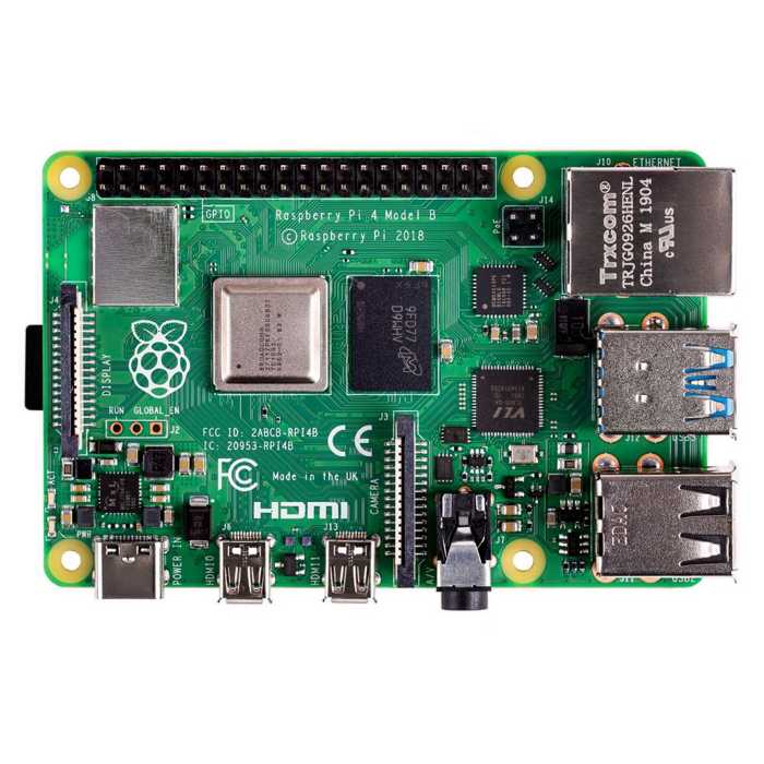 

Микрокомпьютер Raspberry Pi 4 Model B 4GB Broadcom BCM2711 ARM Cortex-A72 @ 1.5GHz, 2 x USB 3.0, 2 x USB 2.0, Wi-Fi, Bluetooth, 4 Model B 4GB