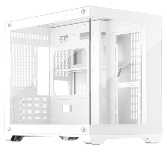 

Корпус mATX 1STPLAYER MEGAVIEW MV6-T MV6-TP-WH белый, без БП, боковая и передняя панель из закаленного стекла, 2*USB 3.0, audio, MEGAVIEW MV6-T