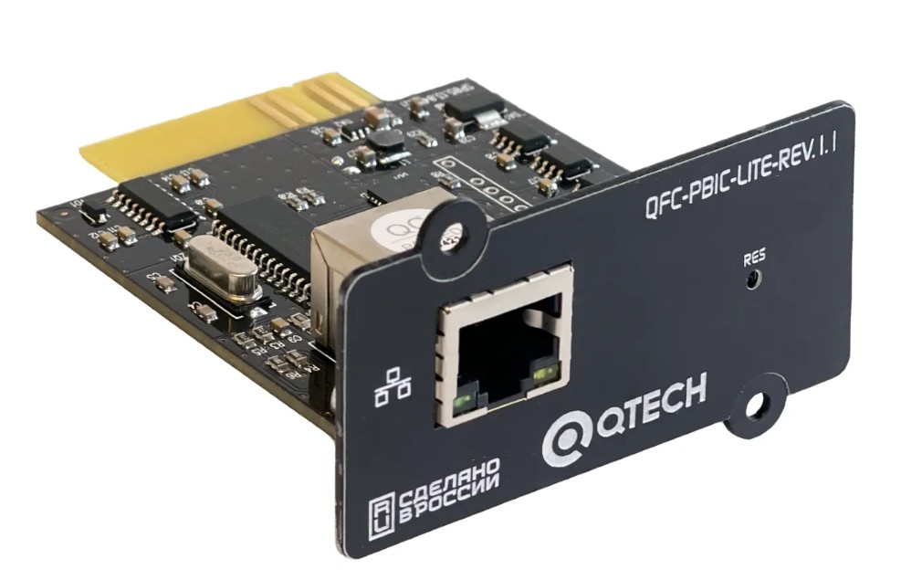 

Контроллер QTECH QFC-PBIC-LITE-REV.1.1 удаленного мониторинга SNMP для ИБП QTECH, QFC-PBIC-LITE-REV.1.1