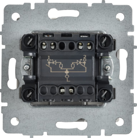 фото Выключатель двухклавишный с подсветкой  IEK BR-V20-1-10-K91 в Санкт-Петербургe