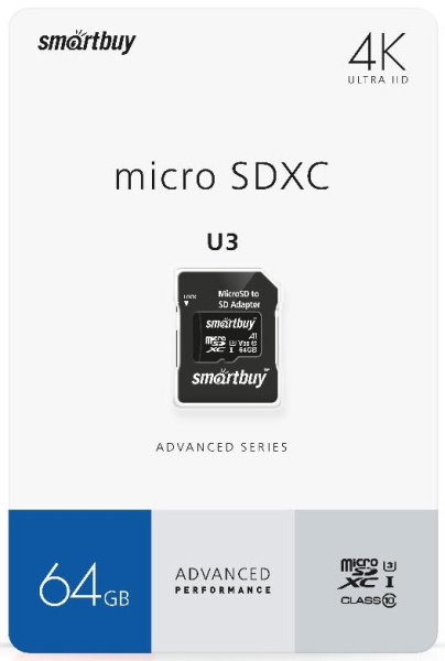фото Карта памяти MicroSDXC 64GB SmartBuy SB64GBSDU1A-AD в Самаре