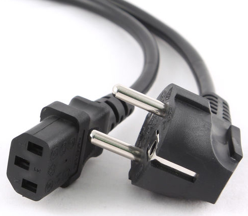 

Кабель питания Gembird PC-186-VDE 1.8 м, Euro, VDE, черный, с заземлением, С13-Schuko, пакет 10А, 0.75, PC-186-VDE