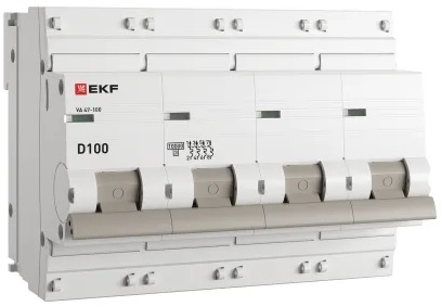 

Автоматический выключатель EKF mcb47100-4-100D-pro 4P 100А (D) 10kA ВА 47-100 PROxima, mcb47100-4-100D-pro