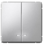 фото Выключатель двухклавишный с подсветкой  Systeme Electric GAL000953