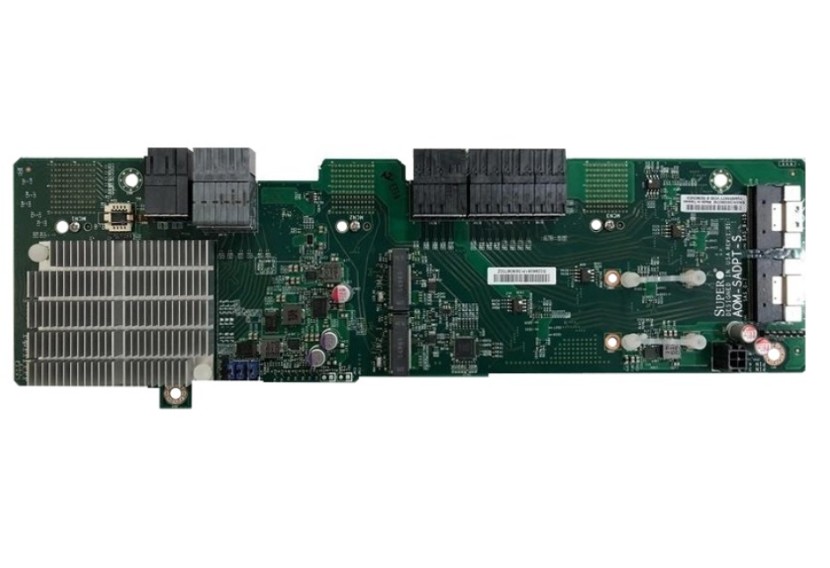 

Карта Supermicro AOM-SADPT-S Bypass card for serviceable 60/90 Bay Systems, PCI Switch, 2x M.2 (2280/22110), AOM-SADPT-S