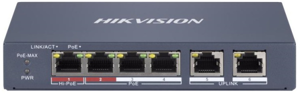 Изображение товара Коммутатор управляемый HIKVISION DS-3E1106HP-EI