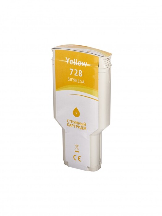 

Картридж струйный Sakura F9K15A (№728 Yellow) для HP Designjet T730/T830, пигментный тип чернил, желтый, F9K15A (№728 Yellow)