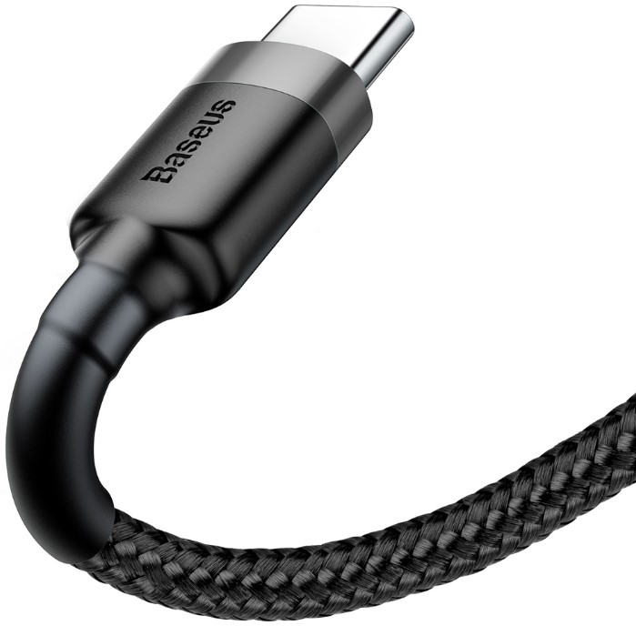 

Кабель интерфейсный Baseus CATKLF-BG1 USB Type A - Type-C 3A, нейлоновая оплётка, 1m gray+black, CATKLF-BG1