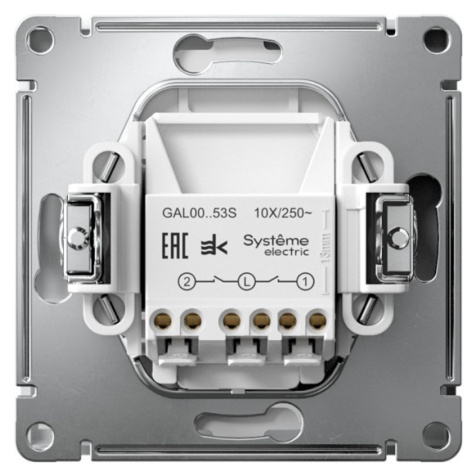 фото Выключатель двухклавишный с подсветкой  Systeme Electric GAL000153S в Красноярске