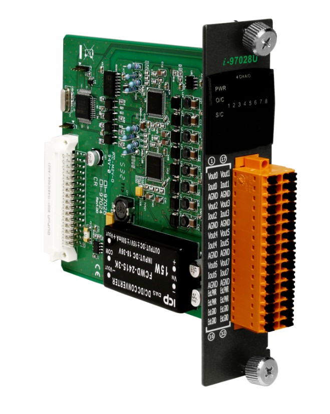 

Модуль ICP DAS I-97028U CR 8-channel 16-bit Isolated Source Type Voltage or Current Output Module (RoHS), I-97028U CR
