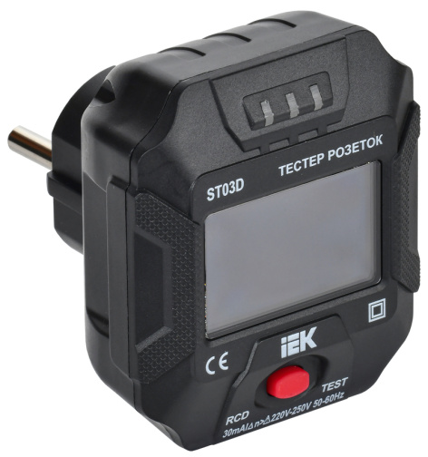 Изображение товара Тестер розеток IEK ARMA2L 5 с ЖК-дисплеем для проверки электромонтажа