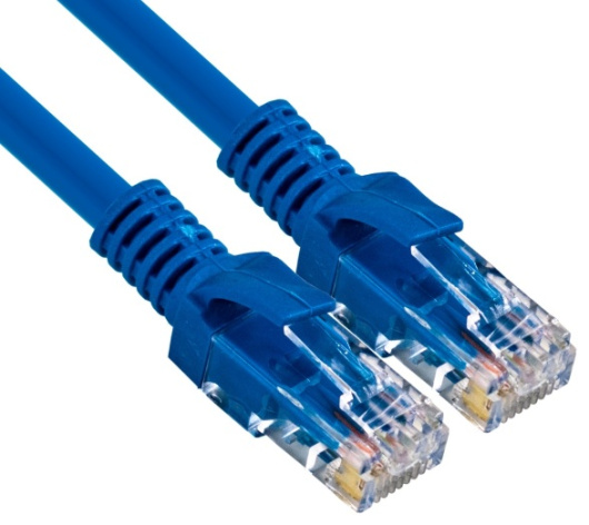 фото Кабель патч-корд U/UTP 5e кат. 0.5м Exegate UTP-RJ45-RJ45-5e-CU-0,5M-BL в Омске