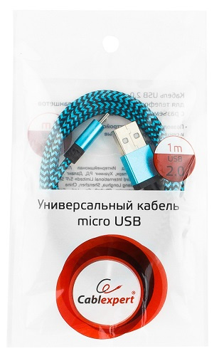 фото Кабель интерфейсный USB 2.0 Cablexpert CC-mUSB2bl1m в Перми