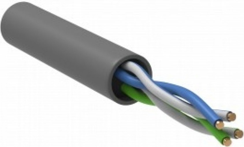 

Кабель витая пара U/UTP 5 кат. 2 пары ITK BC1-C502-111-305-G 24AWG PVC внутренний 305м серый, BC1-C502-111-305-G