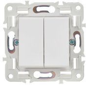 фото Выключатель двухклавишный  IEK SK-V20-0-10-K01