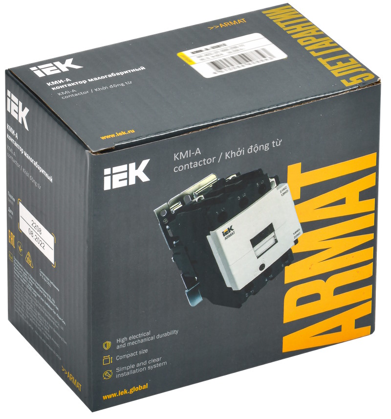 

Контактор IEK AR-ACC-31-050-230-11 ARMAT КМИ-А-35012 LC1D 50А 230В/АС3 1NO/1NC, AR-ACC-31-050-230-11