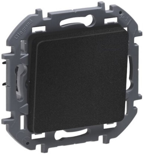 Изображение товара Переключатель Legrand 673683 1-клавишный встроенный без подсветки черного цвета