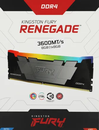 фото Оперативная память DDR4 8 ГБ (1×8 ГБ) Kingston FURY KF436C16RB2A/8, 3600 МГц, [KF436C16RB2A/8] в Омске