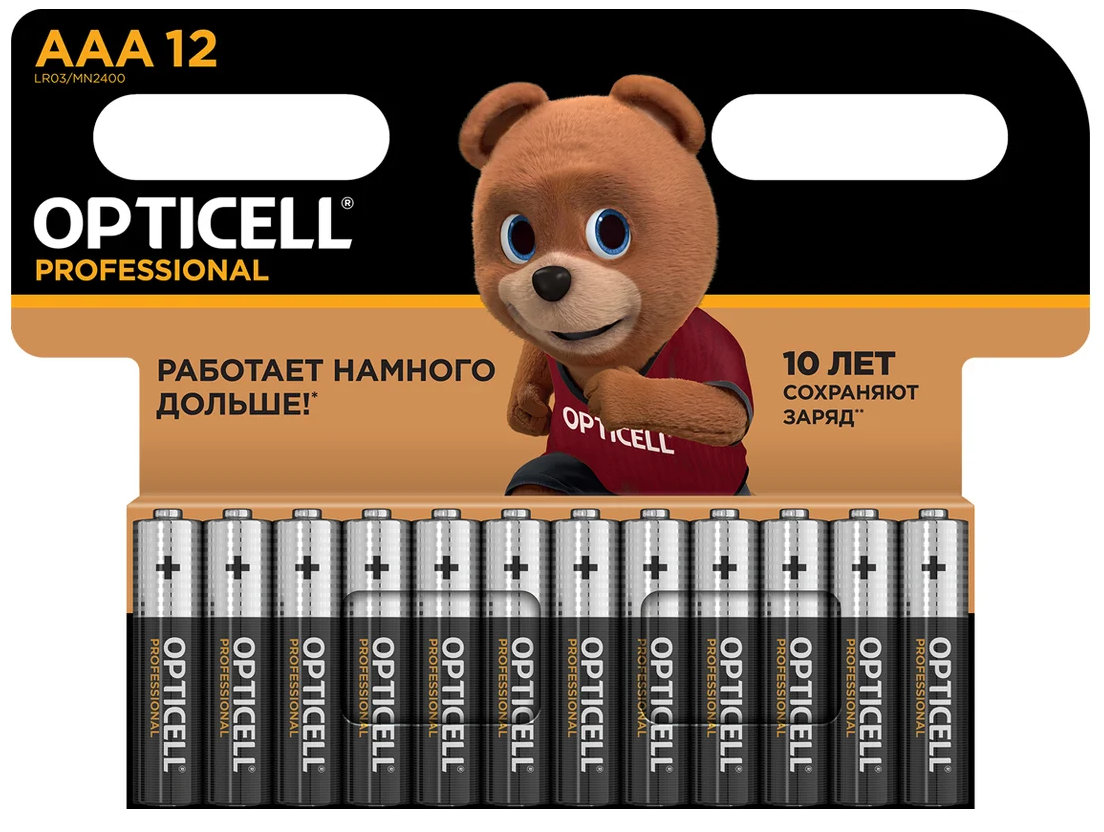 

Батарейка OPTICELL 5052006 алкалиновый AAA/LR03 (блист. 12шт) Professional Opticell, 5052006