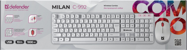 фото Клавиатура и мышь Wireless Defender Milan C-992 в Казани