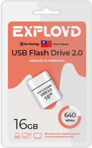 фото Накопитель USB 2.0 16GB Exployd EX-16GB-640-White в Красноярске