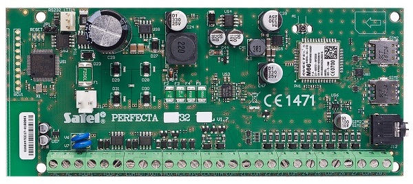 

Плата SATEL PERFECTA 32 охранной сигнализации на 32 проводных зон, (8 встроенных) - расширение с помощью INT-E X 3, 8-мь таймеров + силовой расширител, PERFECTA 32