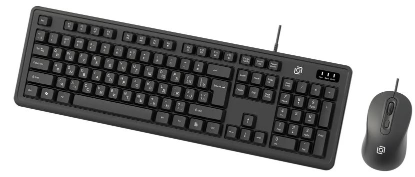 

Клавиатура и мышь Oklick S605 Oklick 2025657 клав:черный мышь:черный USB Multimedia, S605