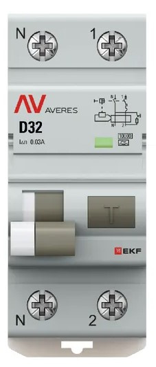 фото Автомат дифференциальный EKF rcbo10-1pn-32D-30-a-av в Перми