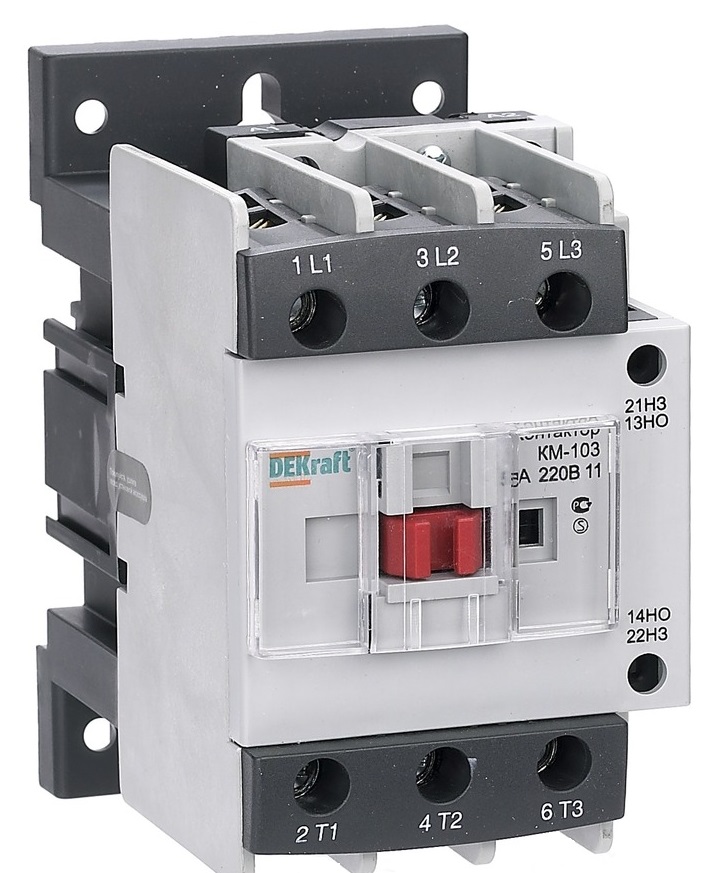

Контактор DEKraft 22133DEK КМ-103 50А 220В АС3 1НО+1НЗ, 22133DEK