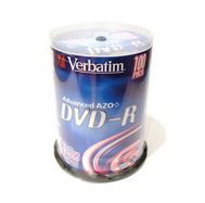 Изображение товара Диск DVD-R Verbatim 43549 4.7 ГБ 16x 100 шт Cake Box