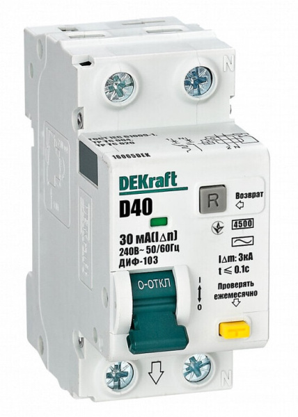 Изображение товара Автомат дифференциальный DEKraft 16065DEK 40 А на 230 В