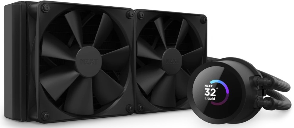 

Система охлаждения жидкостная NZXT Kraken 240 RL-KN240-B1 LGA1851/1700/1200/115X/AM5/AM4 (250W, 2*120mm, 1800rpm, 78.02CFM, 30.6dBA), Kraken 240