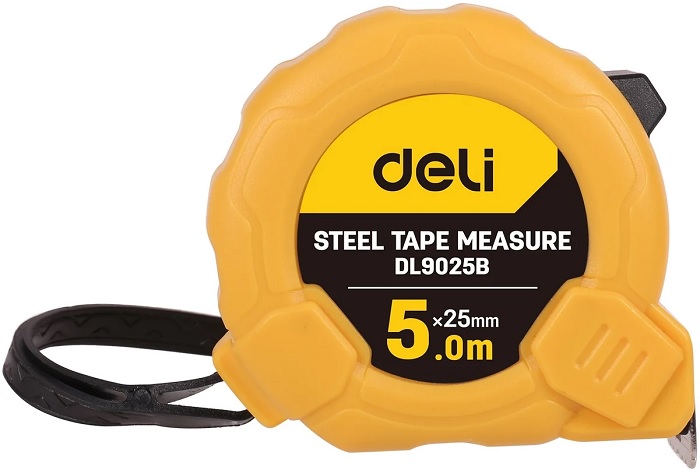 

Рулетка Deli DL9025B 5м*25мм, метрическая, ударопрочный корпус, DL9025B