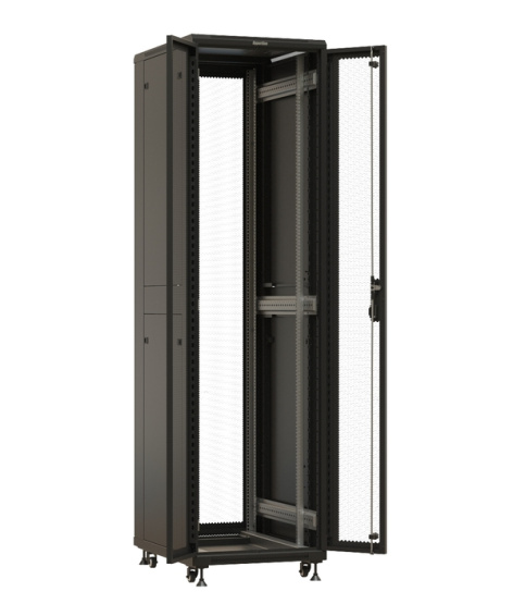 фото Шкаф напольный 19", 47U Hyperline TTBR-4762-DD-RAL9004 в Екатеринбурге