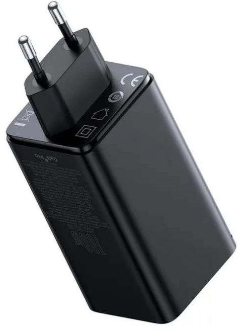 

Зарядное устройство сетевое Baseus GaN6 Pro P10162705112-00 2C+2U 100W EU Cluster Black (With Cable Type-C to Type-C 100W 1m Black), GaN6 Pro