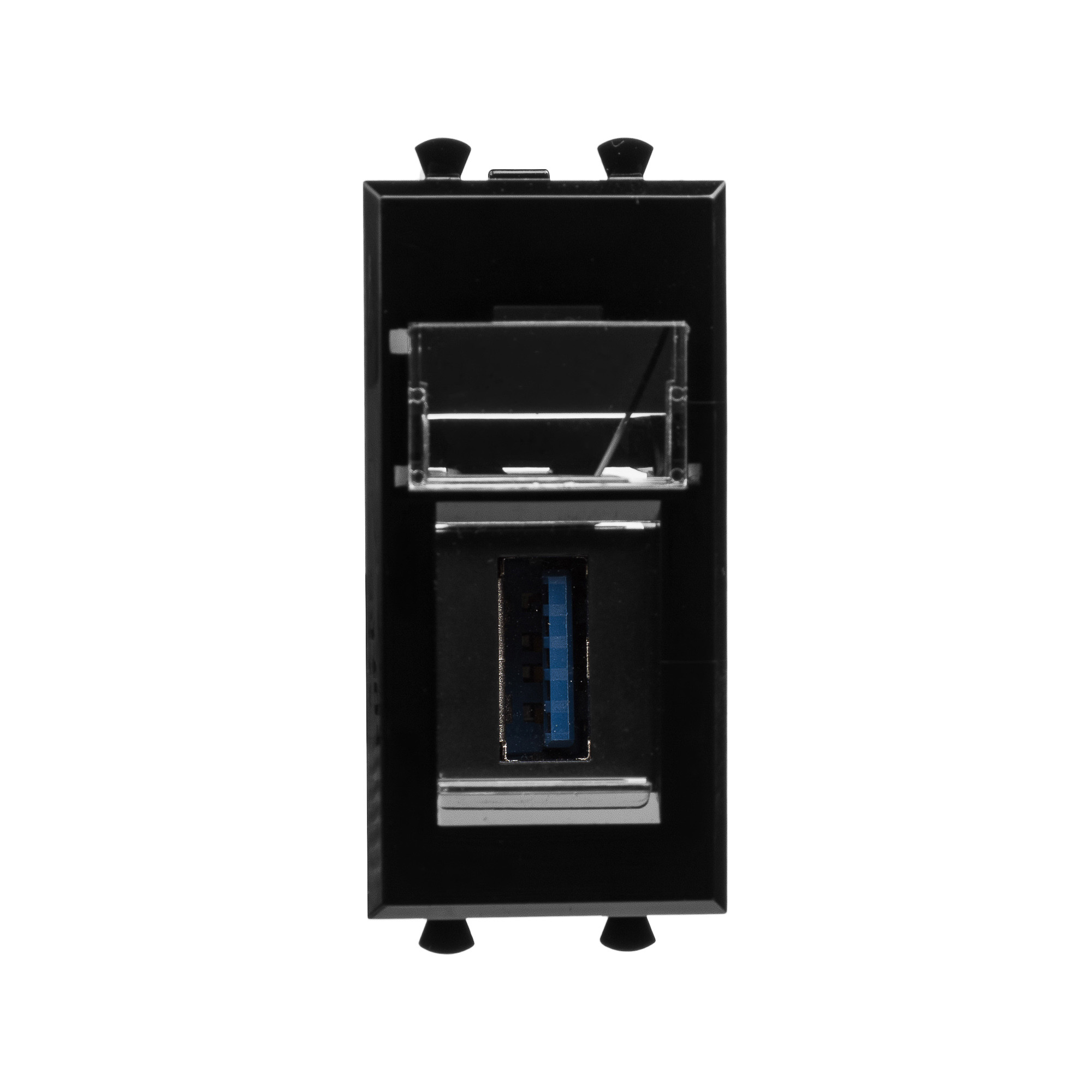 

Розетка DKC 4402301 USB 3.0 модульная, тип А-А, "Черный квадрат", 1 модуль, "Avanti", 4402301
