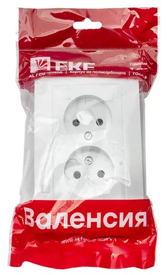 фото Розетка двухместная без заземления в сборе EKF EWR10-102-10 в Челябинске