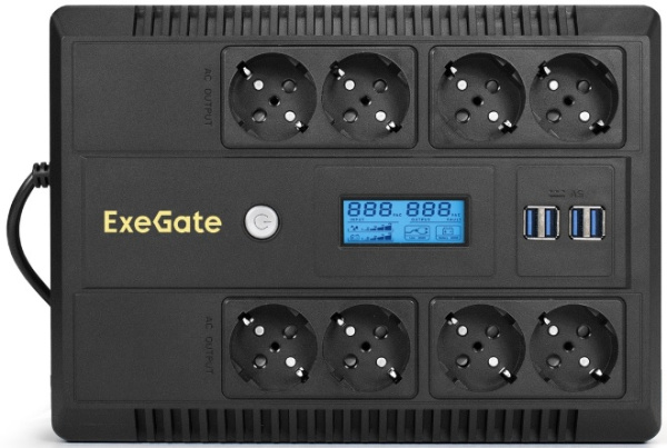фото Источник бесперебойного питания  Exegate NEO Smart LHB-800.LCD.AVR.8SH.CH.RJ.USB (УЦЕНЕННЫЙ) в Уфе