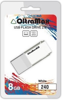 

Накопитель USB 2.0 8GB OltraMax OM-8GB-240-White 240 белый, OM-8GB-240-White