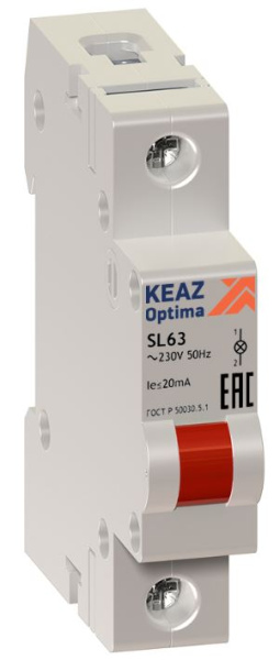 Изображение товара Лампа сигнальная КЭАЗ 138621 однополюсный модульный индикатор 24 В